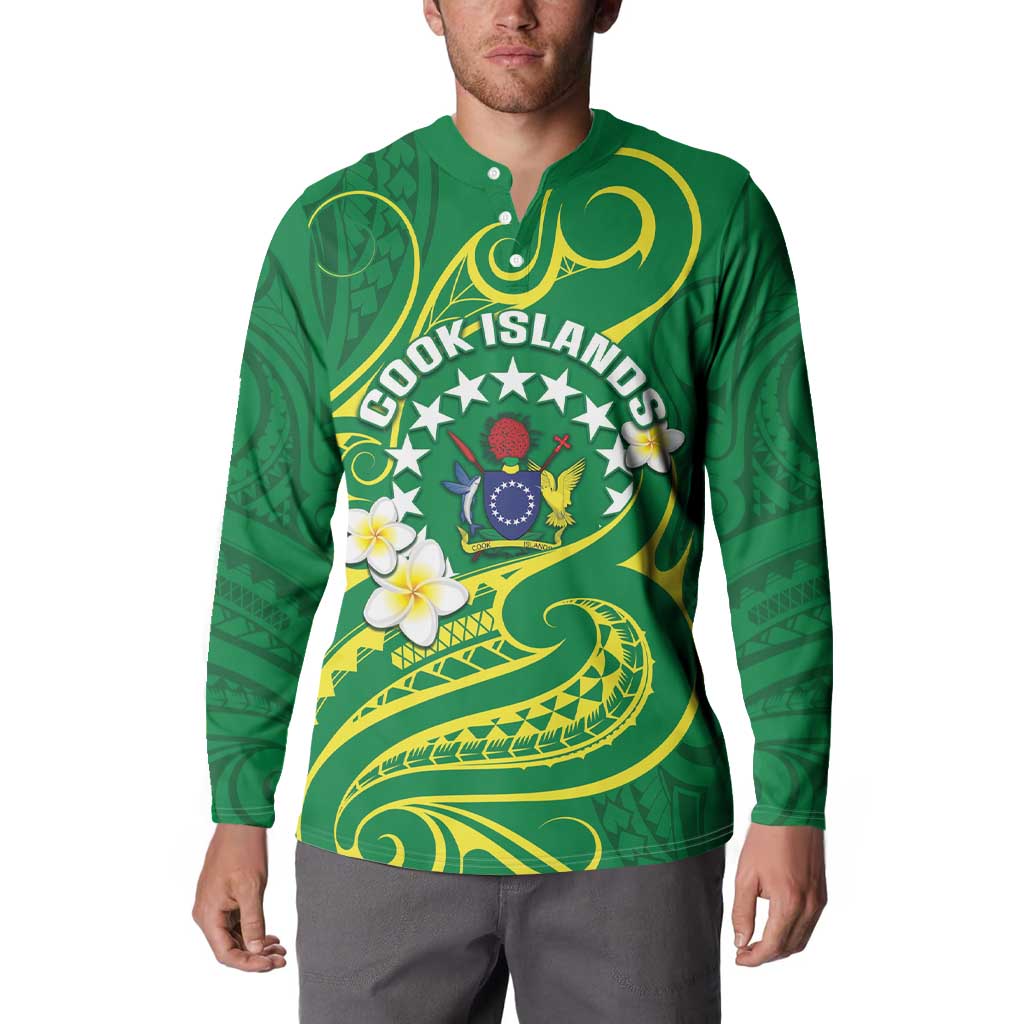 Cook Islands Happy Constitution Day Button Sweatshirt Pattern Tribal Art LT05 - Polynesian Pride