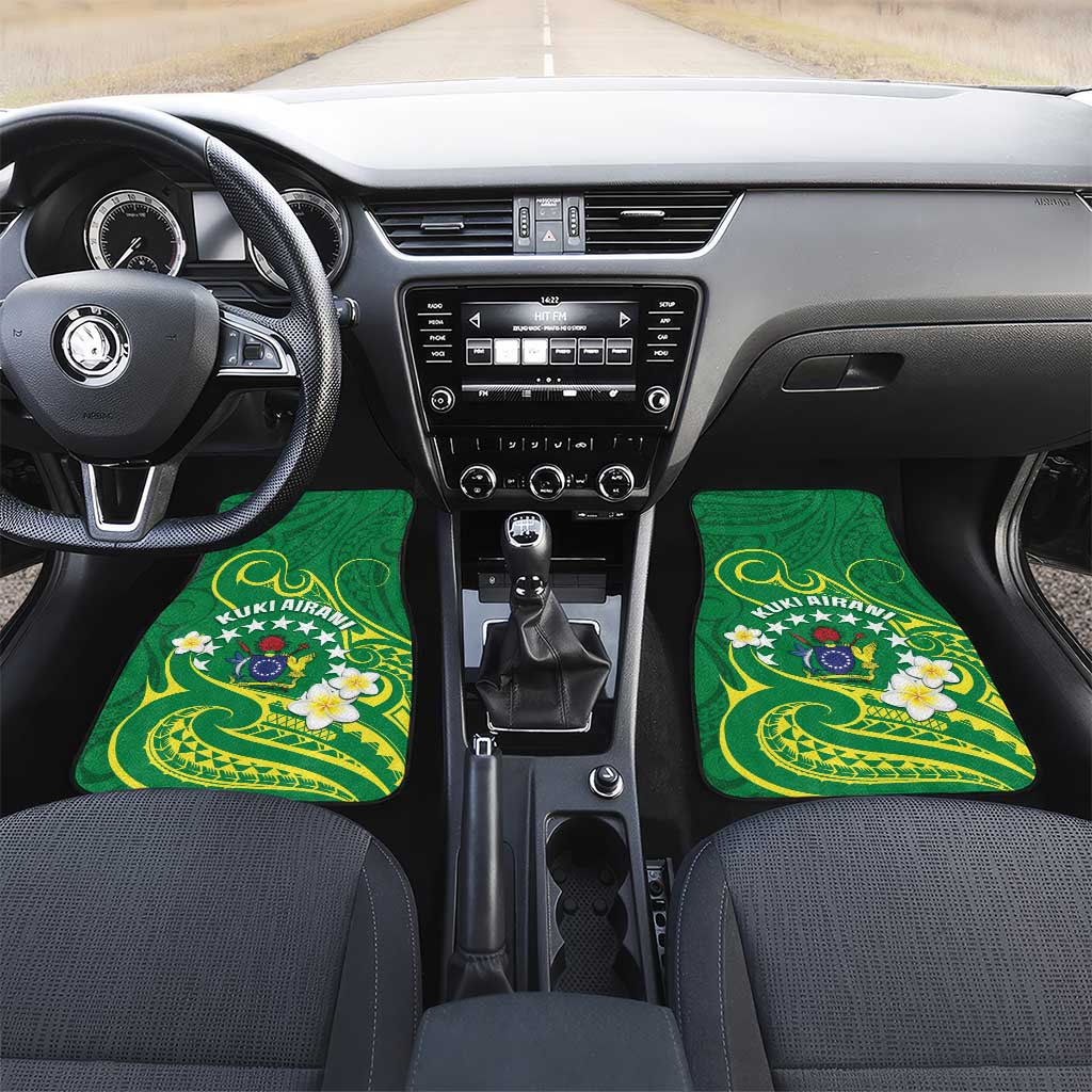 Cook Islands Happy Constitution Day Car Mats Pattern Tribal Art