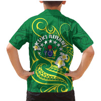 Cook Islands Happy Constitution Day Family Matching Mermaid Dress and Hawaiian Shirt Pattern Tribal Art