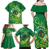 Cook Islands Happy Constitution Day Family Matching Off Shoulder Maxi Dress and Hawaiian Shirt Pattern Tribal Art LT05 - Polynesian Pride