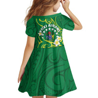 Cook Islands Happy Constitution Day Family Matching Off Shoulder Short Dress and Hawaiian Shirt Pattern Tribal Art LT05 - Polynesian Pride