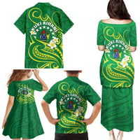 Cook Islands Happy Constitution Day Family Matching Puletasi and Hawaiian Shirt Pattern Tribal Art LT05 - Polynesian Pride