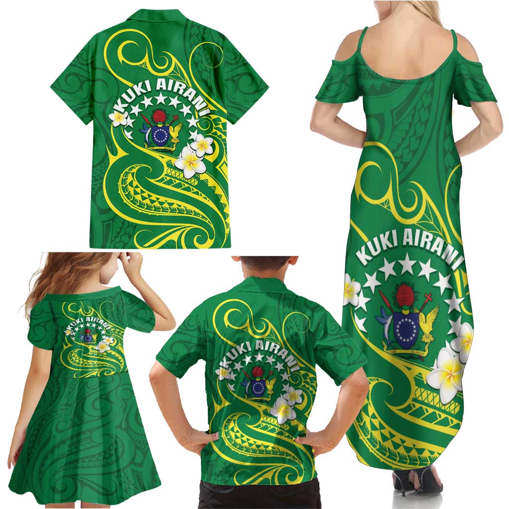 Cook Islands Happy Constitution Day Family Matching Summer Maxi Dress and Hawaiian Shirt Pattern Tribal Art LT05 - Polynesian Pride