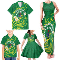 Cook Islands Happy Constitution Day Family Matching Tank Maxi Dress and Hawaiian Shirt Pattern Tribal Art LT05 - Polynesian Pride