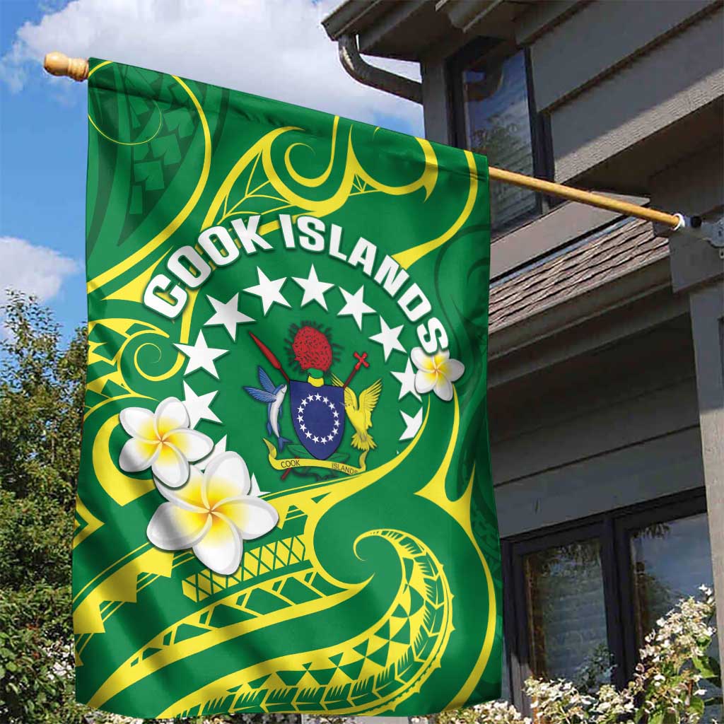 Cook Islands Happy Constitution Day Garden Flag Pattern Tribal Art