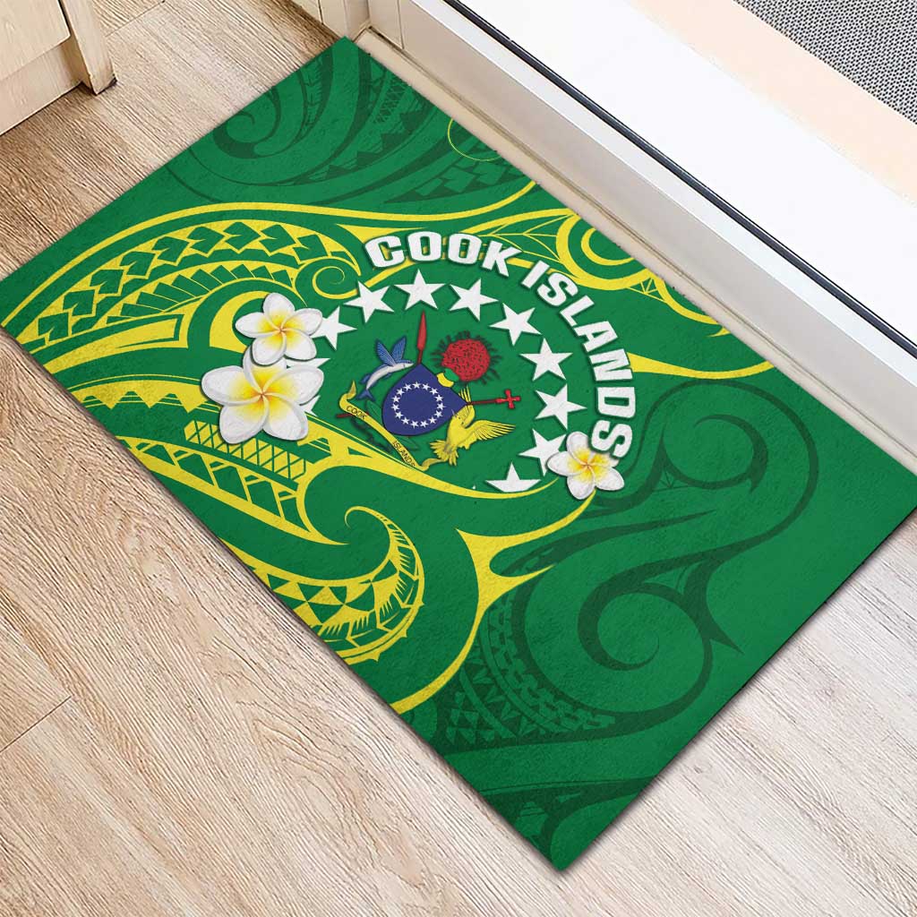 Cook Islands Happy Constitution Day Rubber Doormat Pattern Tribal Art LT05 - Polynesian Pride
