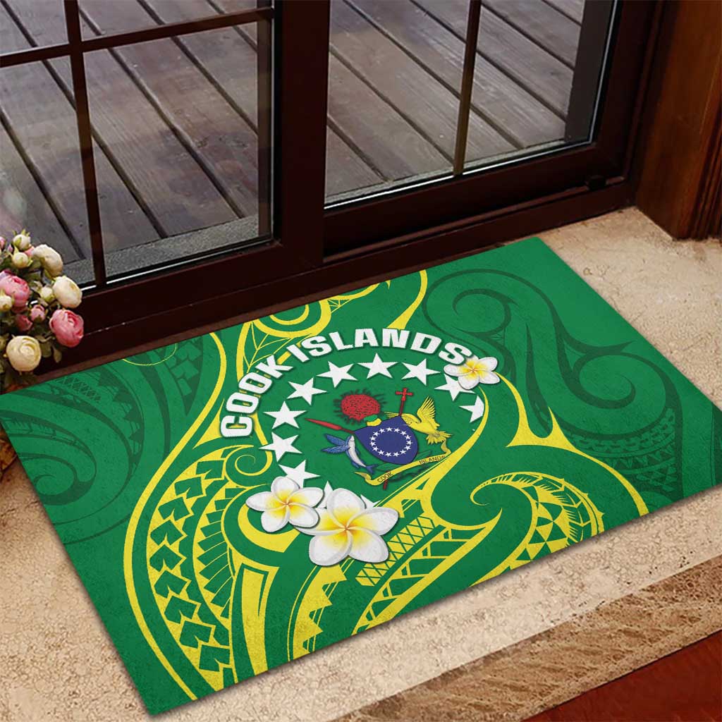 Cook Islands Happy Constitution Day Rubber Doormat Pattern Tribal Art LT05 - Polynesian Pride