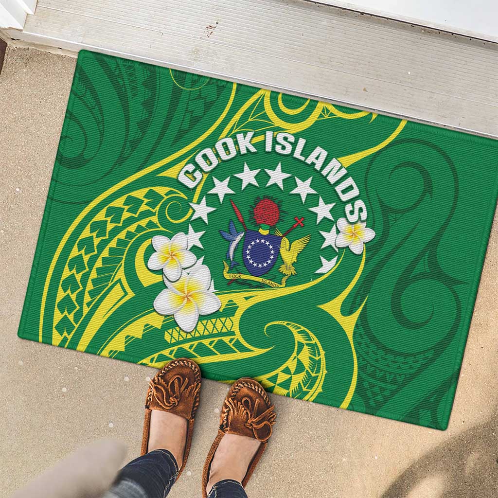 Cook Islands Happy Constitution Day Rubber Doormat Pattern Tribal Art LT05 - Polynesian Pride