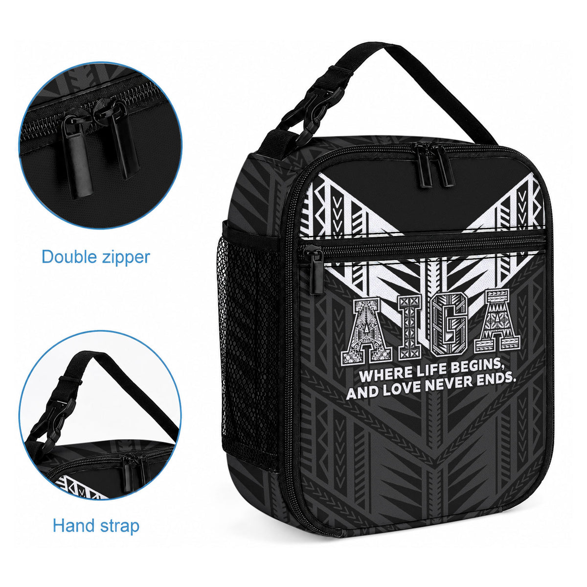 Samoa Aiga Lunch Bag Samoan Tribal Pattern
