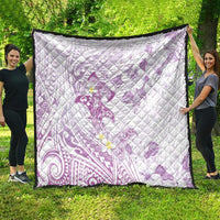 Polynesia Hammerhead Shark Quilt Tropical Flowers Tribal Pattern Lavender LT05 - Polynesian Pride