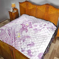 Polynesia Hammerhead Shark Quilt Tropical Flowers Tribal Pattern Lavender LT05 - Polynesian Pride