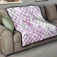 Polynesia Hammerhead Shark Quilt Tropical Flowers Tribal Pattern Lavender LT05 - Polynesian Pride