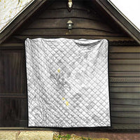 Polynesia Hammerhead Shark Quilt Tropical Flowers Tribal Pattern White LT05 - Polynesian Pride