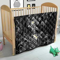 Polynesia Hammerhead Shark Quilt Tropical Flowers Tribal Pattern Black LT05 - Polynesian Pride