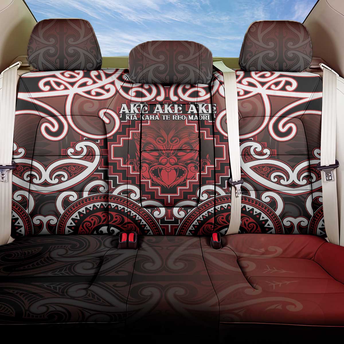 New Zealand Aotearoa Back Car Seat Cover Te Reo Maori Ake Ake Ake - Polynesian Pride