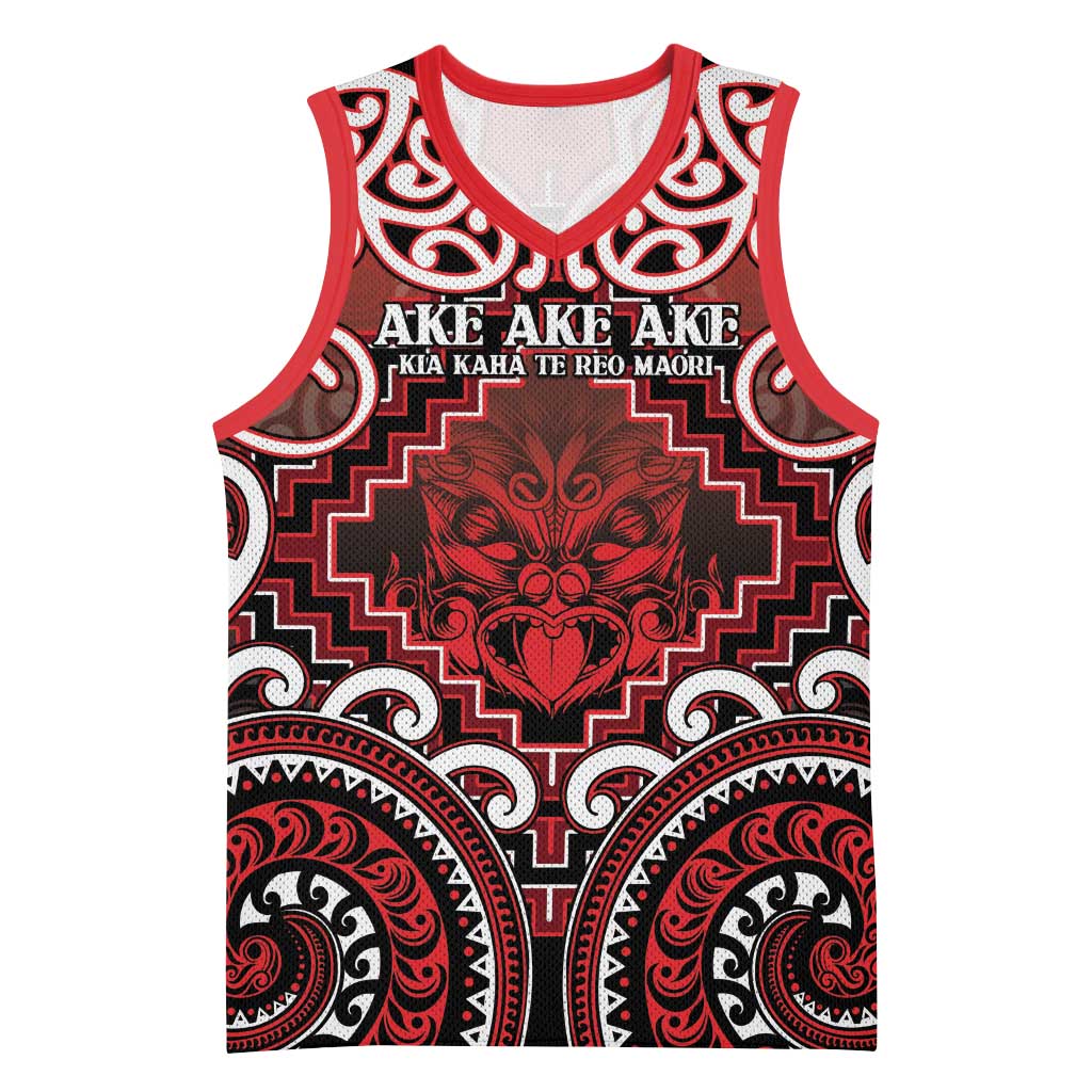 Personalised New Zealand Aotearoa Basketball Jersey Te Reo Maori Ake Ake Ake - Polynesian Pride