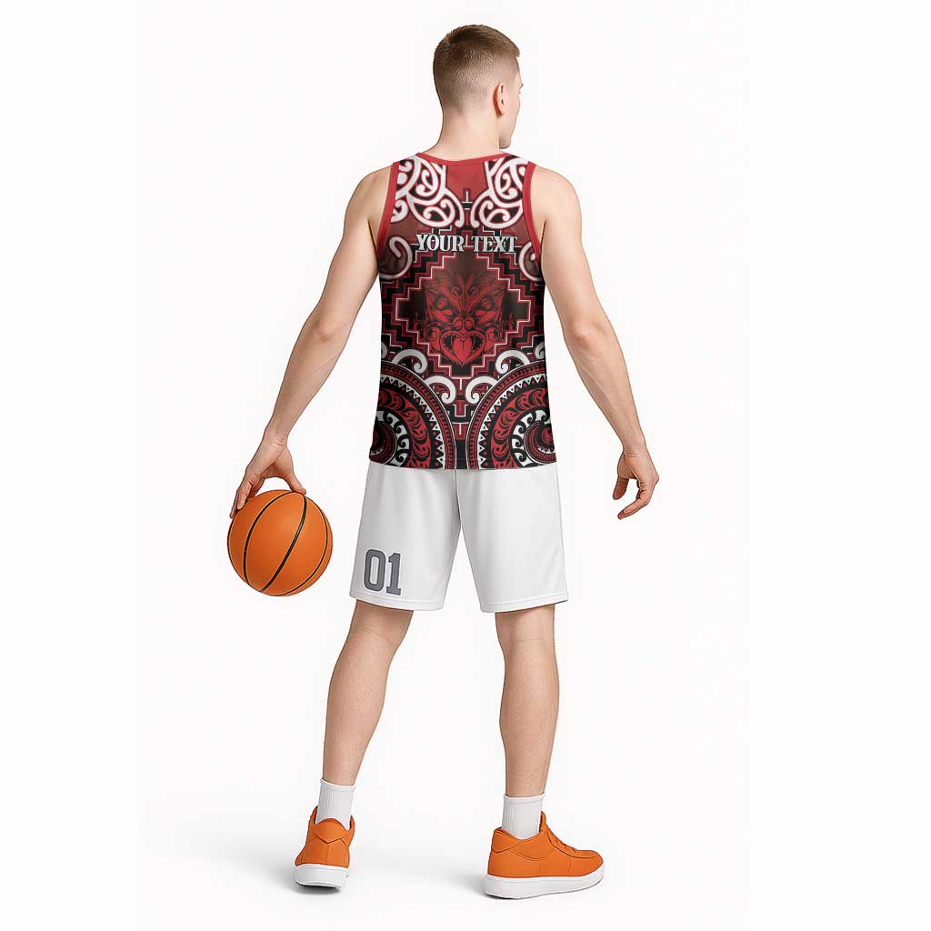 Personalised New Zealand Aotearoa Basketball Jersey Te Reo Maori Ake Ake Ake - Polynesian Pride