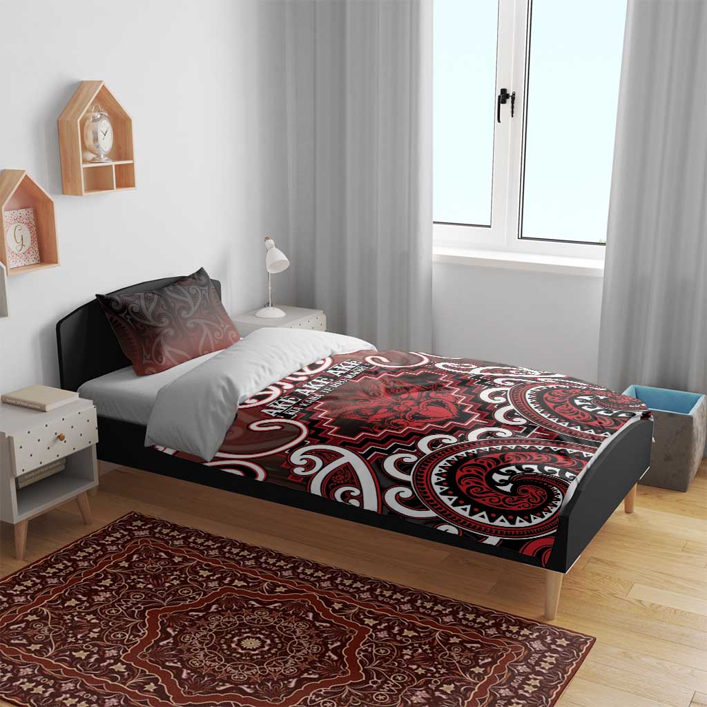 New Zealand Aotearoa Bedding Set Te Reo Maori Ake Ake Ake - Polynesian Pride