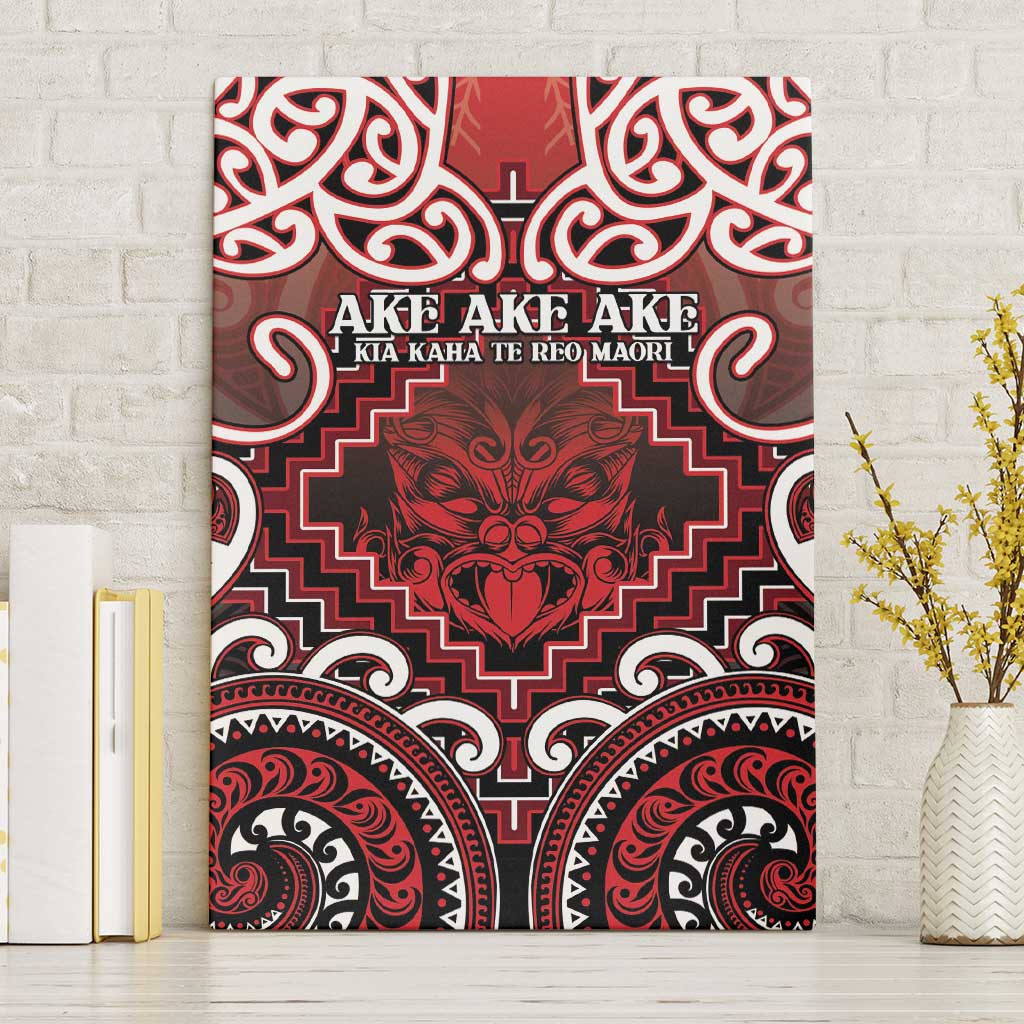 New Zealand Aotearoa Canvas Wall Art Te Reo Maori Ake Ake Ake - Polynesian Pride