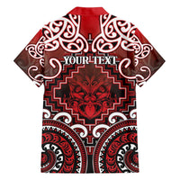 Personalised New Zealand Aotearoa Family Matching Off Shoulder Maxi Dress and Hawaiian Shirt Te Reo Maori Ake Ake Ake - Polynesian Pride