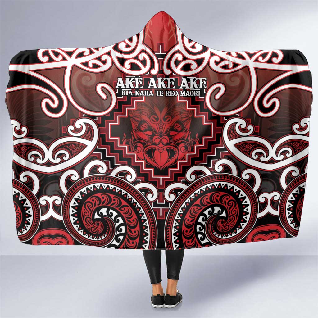 New Zealand Aotearoa Hooded Blanket Te Reo Maori Ake Ake Ake - Polynesian Pride