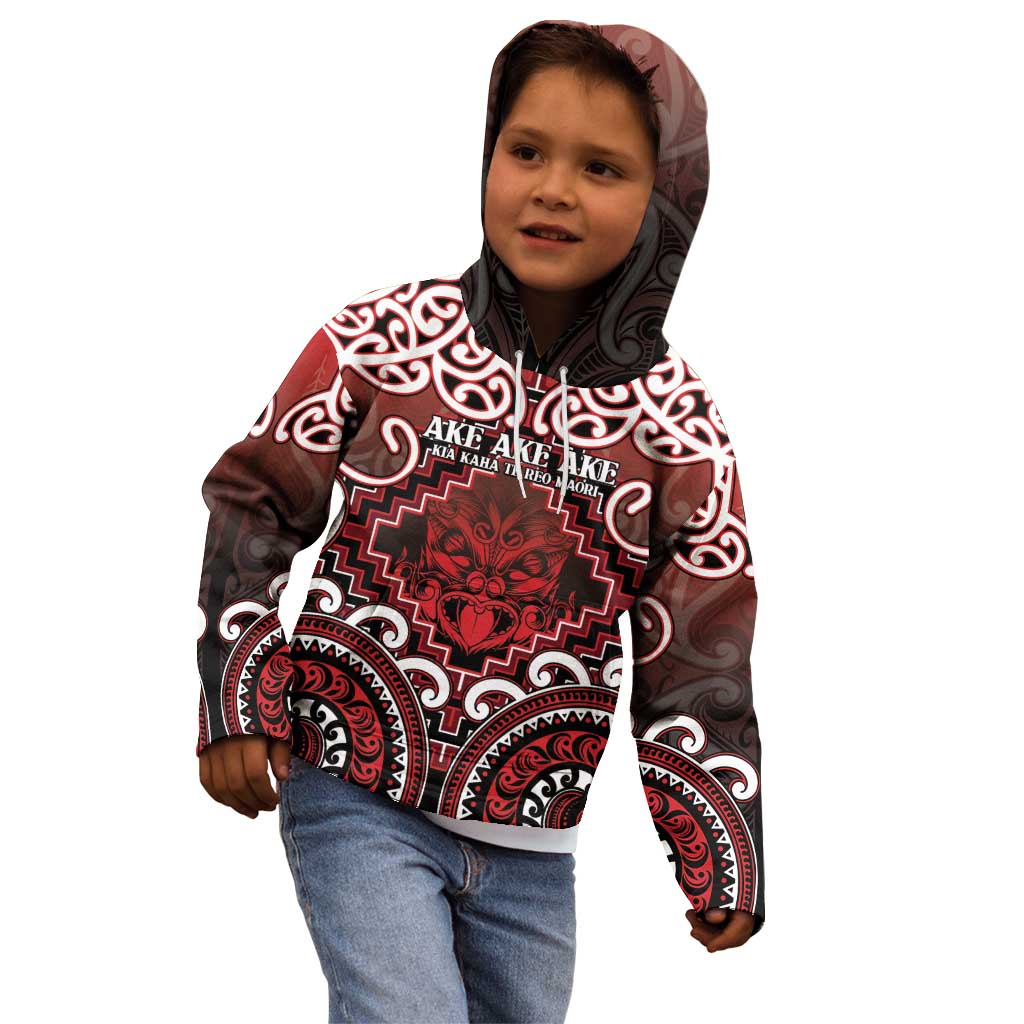 Personalised New Zealand Aotearoa Kid Hoodie Te Reo Maori Ake Ake Ake - Polynesian Pride