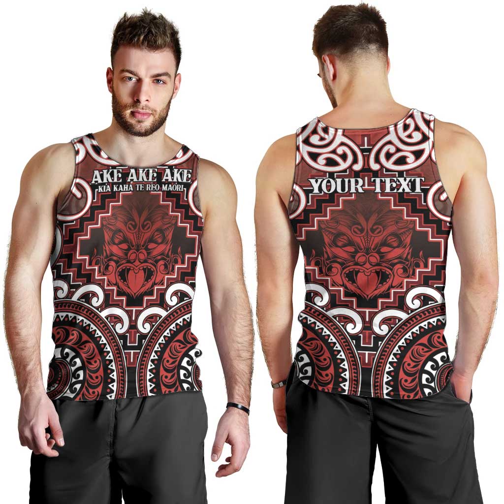 Personalised New Zealand Aotearoa Men Tank Top Te Reo Maori Ake Ake Ake - Polynesian Pride