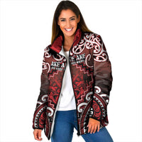 Personalised New Zealand Aotearoa Padded Jacket Te Reo Maori Ake Ake Ake - Polynesian Pride