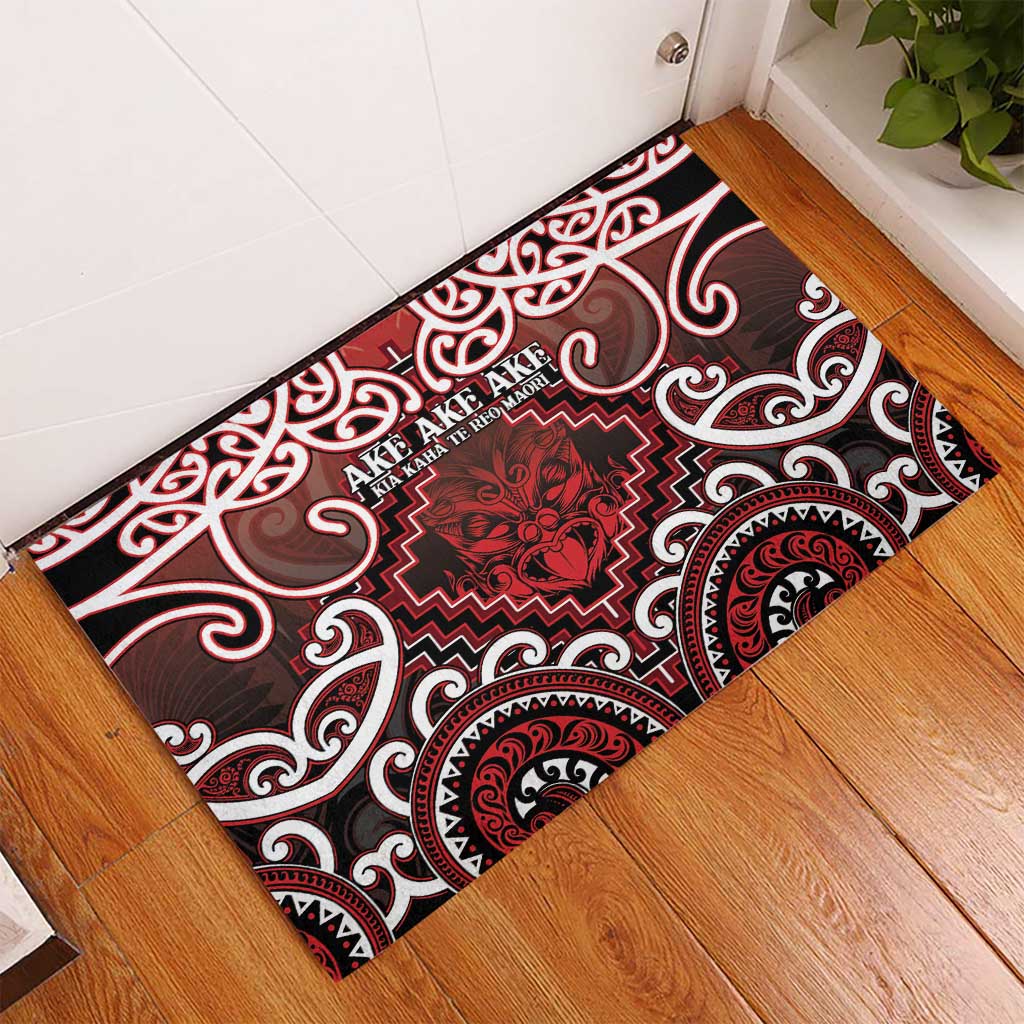 New Zealand Aotearoa Rubber Doormat Te Reo Maori Ake Ake Ake - Polynesian Pride