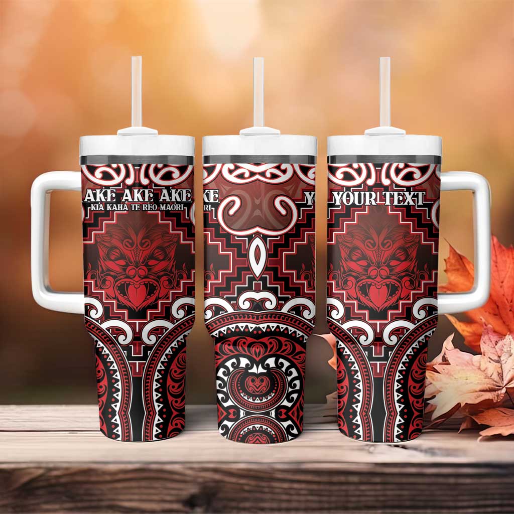 Personalised New Zealand Aotearoa Tumbler With Handle Te Reo Maori Ake Ake Ake - Polynesian Pride