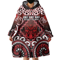 Personalised New Zealand Aotearoa Wearable Blanket Hoodie Te Reo Maori Ake Ake Ake LT05 - Polynesian Pride