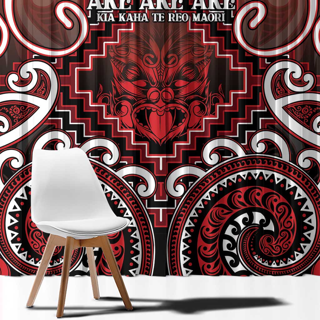 New Zealand Aotearoa Window Curtain Te Reo Maori Ake Ake Ake - Polynesian Pride