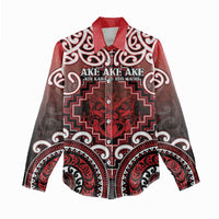 Personalised New Zealand Aotearoa Women Casual Shirt Te Reo Maori Ake Ake Ake - Polynesian Pride