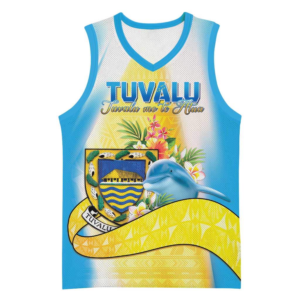 Personalised Tuvalu Independence Day Basketball Jersey Tuvalu Mo Te Atua LT05 Unisex Yellow - Polynesian Pride