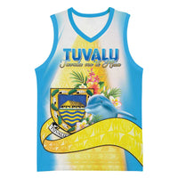 Personalised Tuvalu Independence Day Basketball Jersey Tuvalu Mo Te Atua LT05 Unisex Yellow - Polynesian Pride