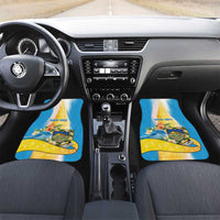 Tuvalu Independence Day Car Mats Tuvalu Mo Te Atua LT05 Set 2pcs - Front Yellow - Polynesian Pride