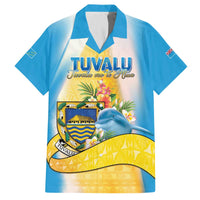 Personalised Tuvalu Independence Day Family Matching Off The Shoulder Long Sleeve Dress and Hawaiian Shirt Tuvalu Mo Te Atua - Polynesian Pride