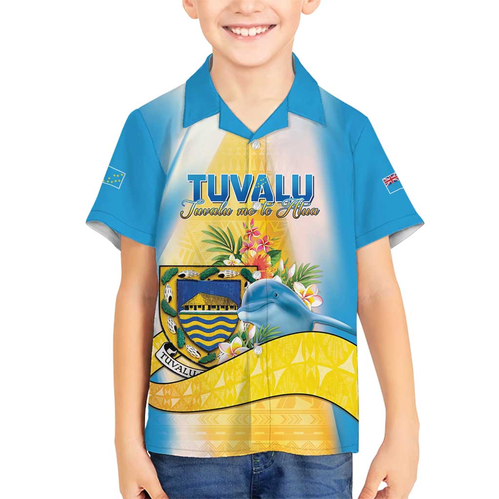Personalised Tuvalu Independence Day Family Matching Off Shoulder Maxi Dress and Hawaiian Shirt Tuvalu Mo Te Atua - Polynesian Pride