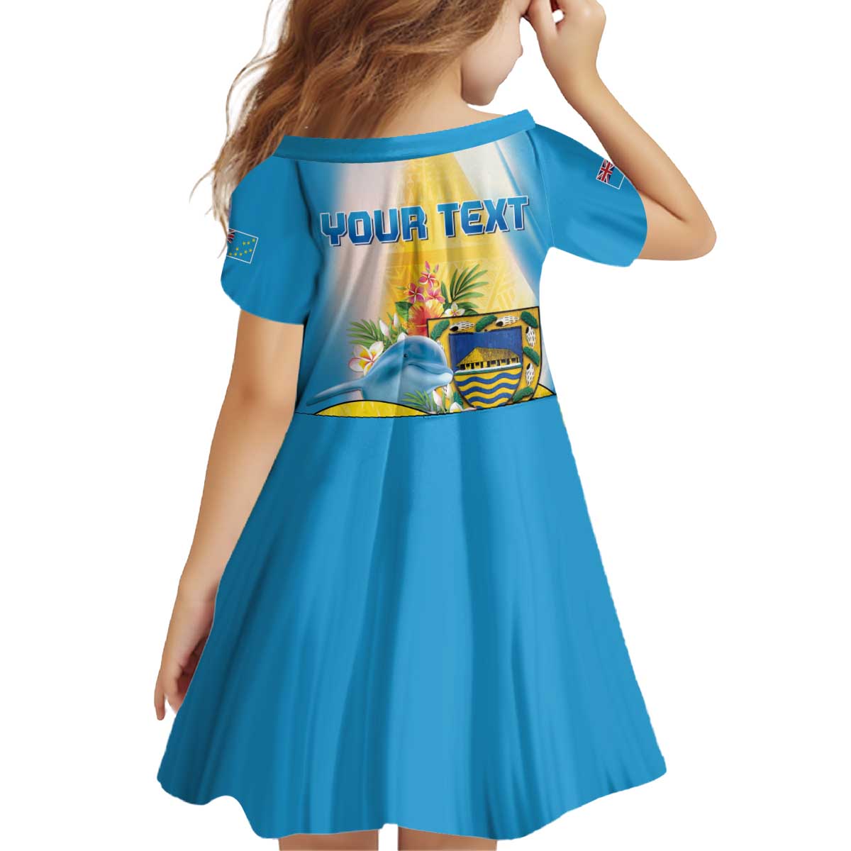 Personalised Tuvalu Independence Day Kid Short Sleeve Dress Tuvalu Mo Te Atua LT05 - Polynesian Pride