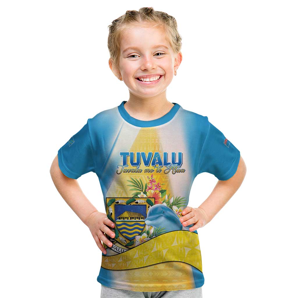 Personalised Tuvalu Independence Day Kid T Shirt Tuvalu Mo Te Atua LT05 Yellow - Polynesian Pride
