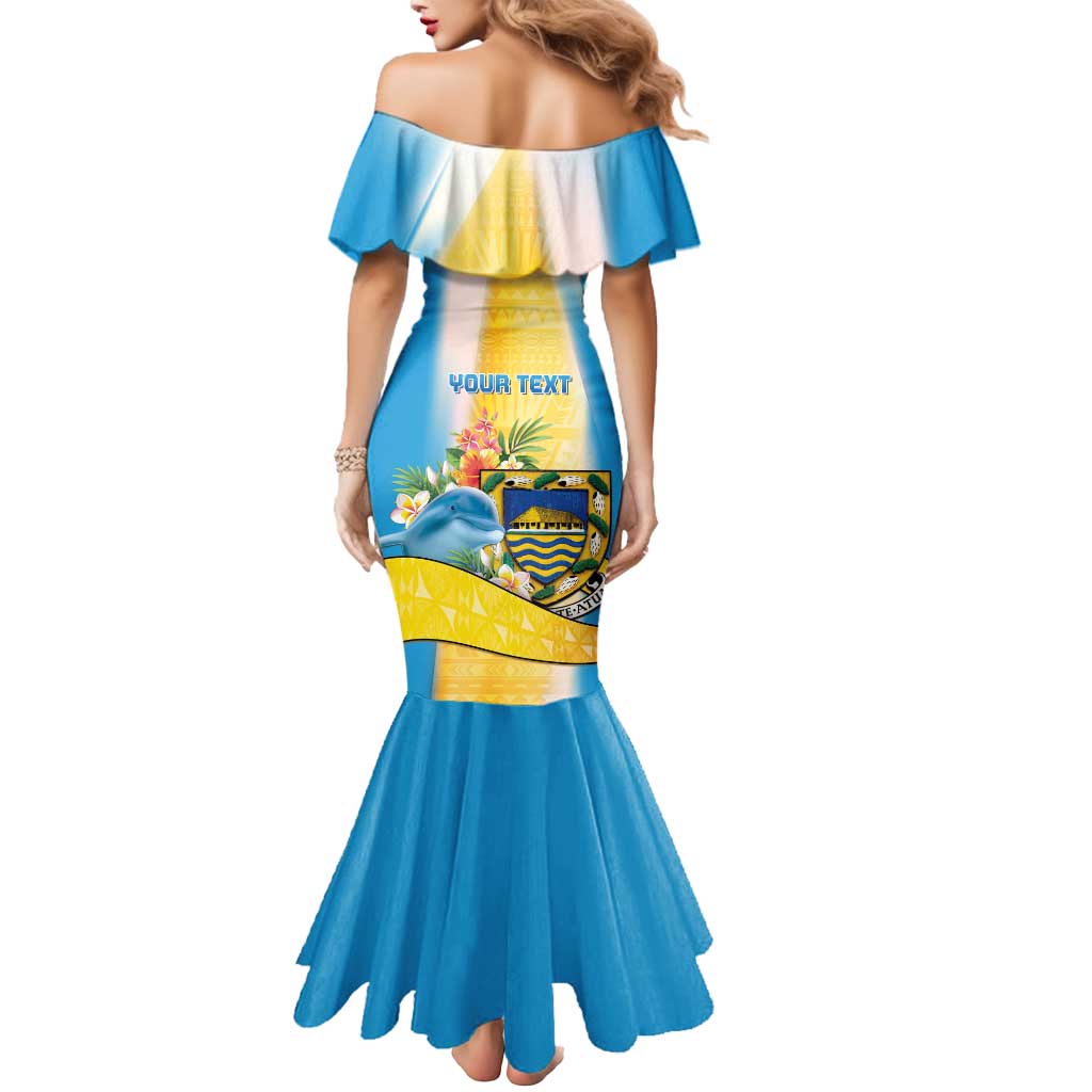 Personalised Tuvalu Independence Day Mermaid Dress Tuvalu Mo Te Atua LT05 - Polynesian Pride