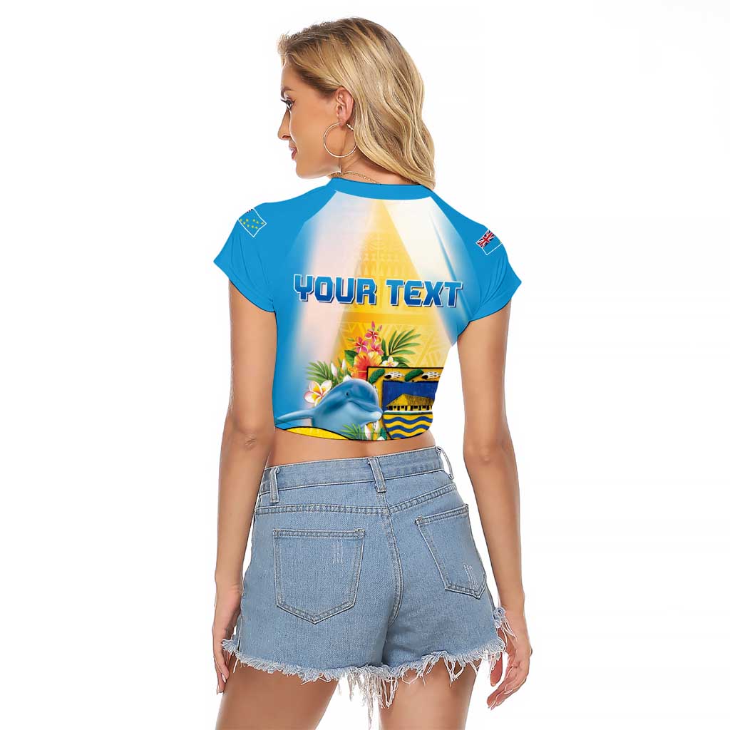Personalised Tuvalu Independence Day Raglan Cropped T Shirt Tuvalu Mo Te Atua LT05 - Polynesian Pride