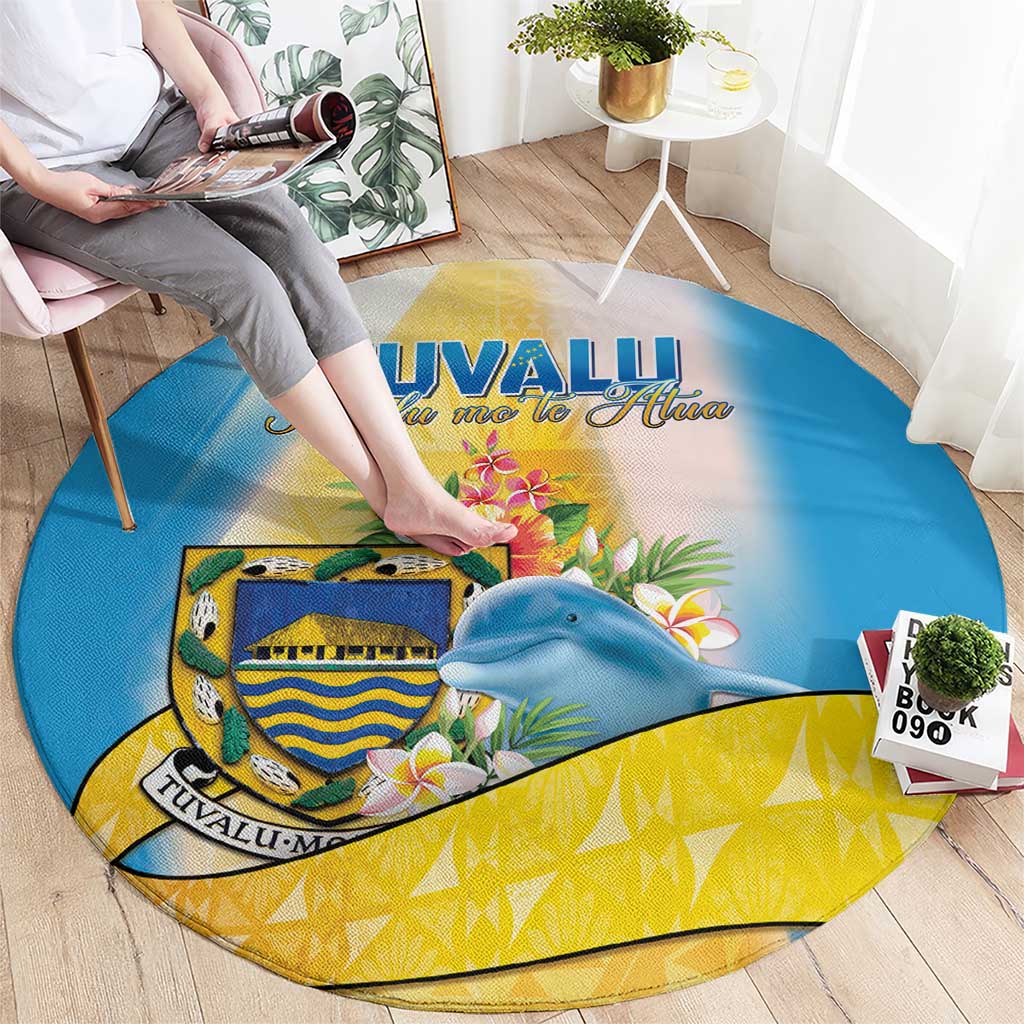 Tuvalu Independence Day Round Carpet Tuvalu Mo Te Atua LT05 - Polynesian Pride