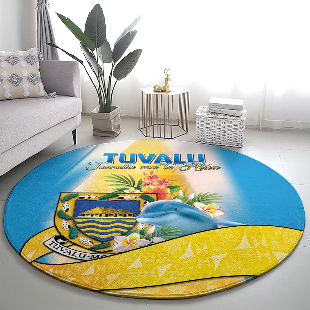 Tuvalu Independence Day Round Carpet Tuvalu Mo Te Atua LT05 - Polynesian Pride