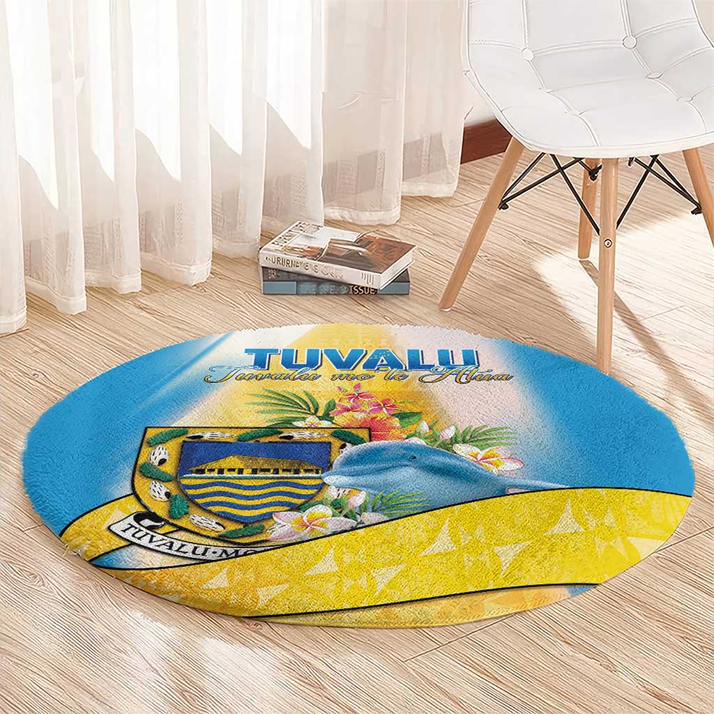 Tuvalu Independence Day Round Carpet Tuvalu Mo Te Atua LT05 - Polynesian Pride