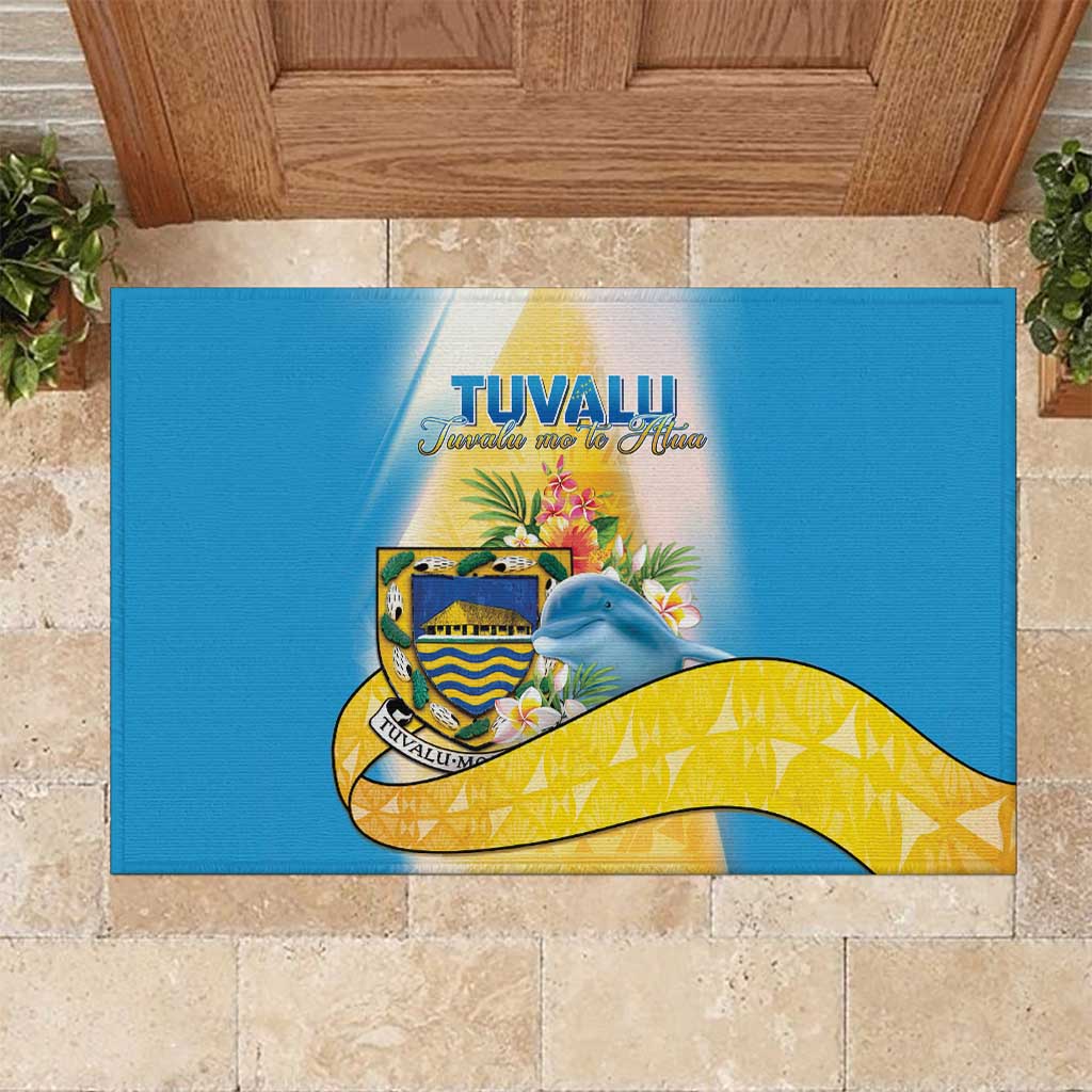 Tuvalu Independence Day Rubber Doormat Tuvalu Mo Te Atua - Polynesian Pride