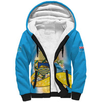 Personalised Tuvalu Independence Day Sherpa Hoodie Tuvalu Mo Te Atua LT05 Unisex Yellow - Polynesian Pride