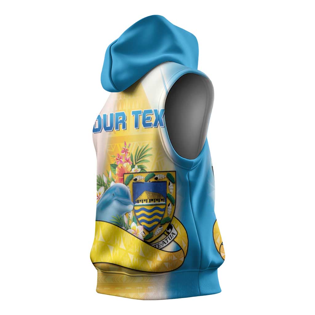 Personalised Tuvalu Independence Day Sleeveless Hoodie Tuvalu Mo Te Atua - Polynesian Pride