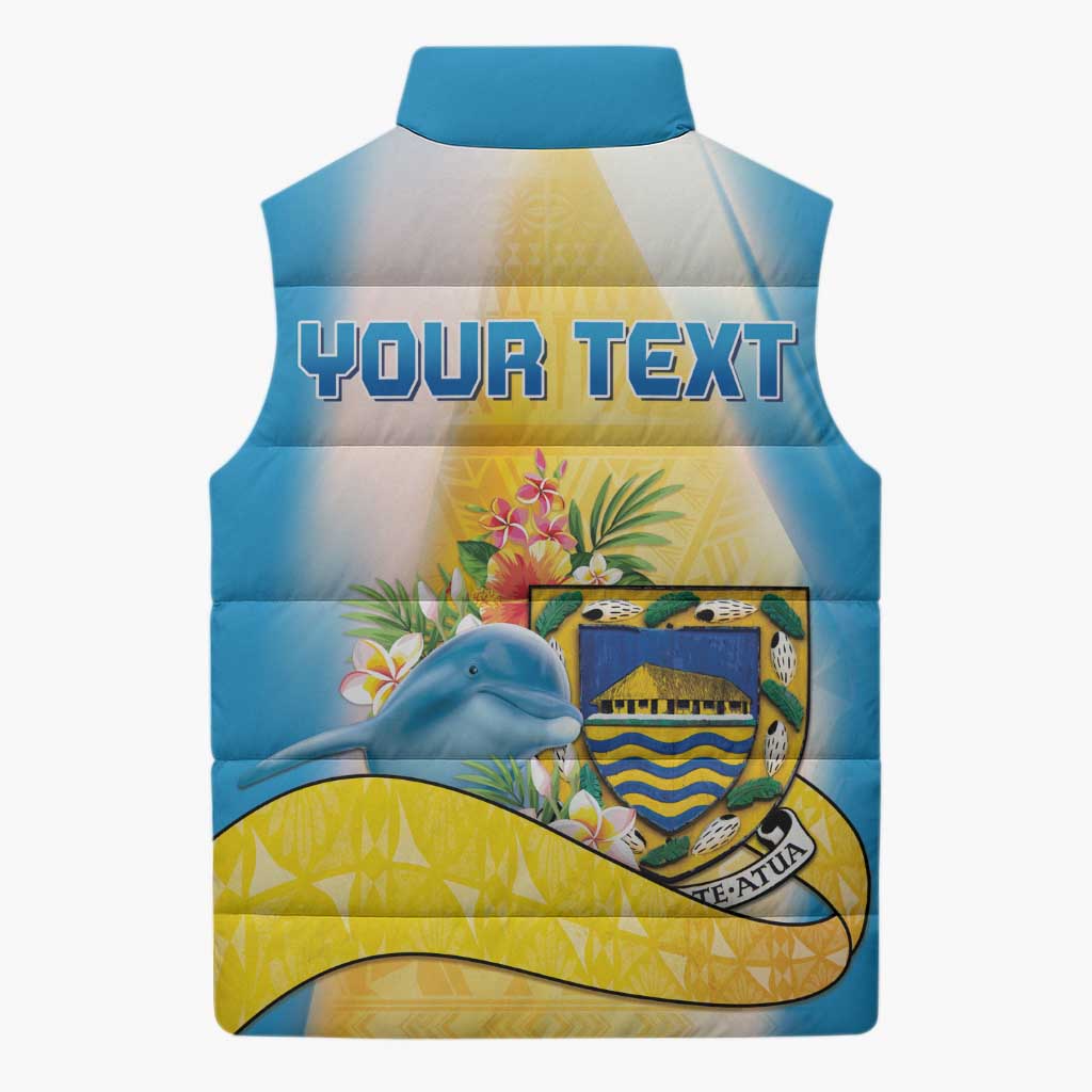 Personalised Tuvalu Independence Day Sleeveless Puffer Jacket Tuvalu Mo Te Atua LT05 - Polynesian Pride