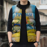 Personalised Tuvalu Independence Day Sleeveless Puffer Jacket Tuvalu Mo Te Atua LT05 - Polynesian Pride